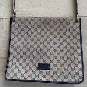 Gucci GG Monogram Canvas Crossbody Messenger Bag 90656 002058
